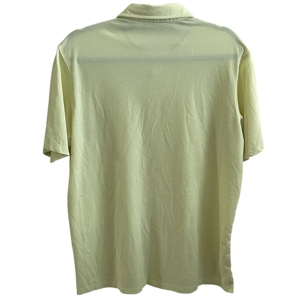 Greyson Wolf Logo Golf Polo Men's‎ Large Short Sleeve Shirt Bright Yellow
